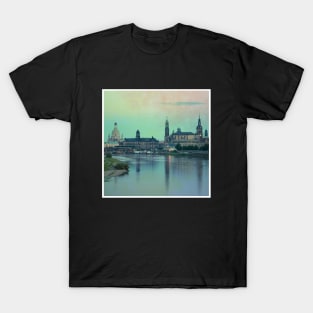 Beautiful Retro Photography from Dresden Germany sightseeing with rainbow sky T-Shirt